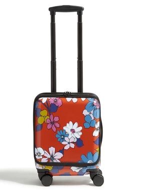 Vera Bradley Mini Hardside Spinner Red Floral Rolling Carry-On Bag NWT